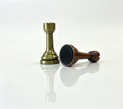 30cm Retro Dual-Tone Alloy Foldable Metal Chess Set