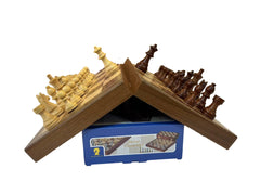 40cm Walnut Magnetic Chess Set Wooden Timber Oak Folding Chessboard