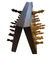 39cm Ebony Magnetic Chess Set Wooden Timber Oak Folding Chessboard