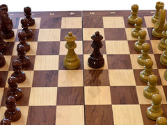 Deluxe 39*39cm Chess & Checkers Set 2 in 1 Rosewood Wooden Timber Folding Board