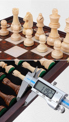 Premium 39*39*2.7cm Chess Set Wooden Timber Folding Oak Board Rosewood