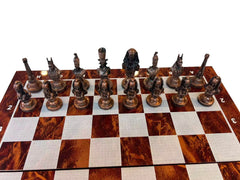 Ancient Egyptian Pharaoh Chess Set Foldable Collector Style Board 39cm