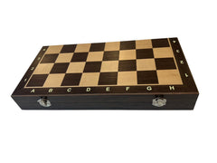 39cm Ebony Magnetic Chess Set Wooden Timber Oak Folding Chessboard