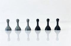 30cm Retro black & Silver Dual-Tone Alloy Foldable Metal Chess Set