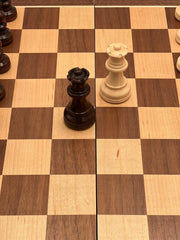 Deluxe 40*40cm Chess & Checker Set Beech Wooden Timber Folding Board - auloves