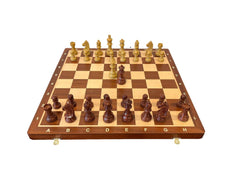 Deluxe 52cm Large Chess Set Sapele Wooden Timber Oak Folding Chessboard - auloves