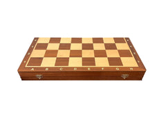 Deluxe 52cm Large Chess Set Sapele Wooden Timber Oak Folding Chessboard - auloves