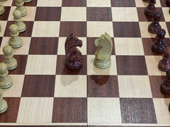 Deluxe 52cm Large Chess Set Sapele Wooden Timber Oak Folding Chessboard - auloves