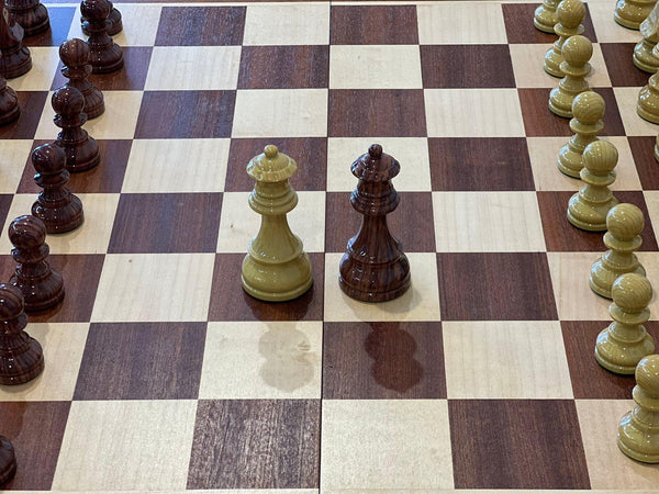 Deluxe 52cm Large Chess Set Sapele Wooden Timber Oak Folding Chessboard - auloves