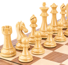 Deluxe 54*54cm Super Large Chess Set Walnut Wooden Timber Unfolding Chessboard Gloss Pieces - auloves
