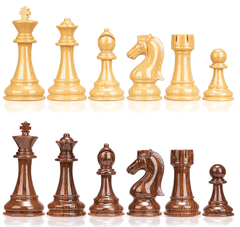 Deluxe 54*54cm Super Large Chess Set Walnut Wooden Timber Unfolding Chessboard Gloss Pieces - auloves