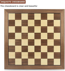 Deluxe 54*54cm Super Large Chessboard Walnut Wooden Timber Unfolding - auloves