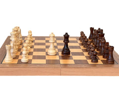 Premium 40cm Magnetic Large Chess Set Wooden Timber Folding Board - auloves