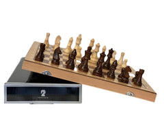 Premium 40cm Magnetic Large Chess Set Wooden Timber Oak Folding Board Beech - auloves