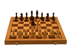 Premium 40cm Magnetic Large Chess Set Wooden Timber Oak Folding Board Beech - auloves