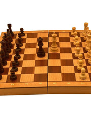 Premium 40cm Magnetic Large Chess Set Wooden Timber Oak Folding Board Beech - auloves