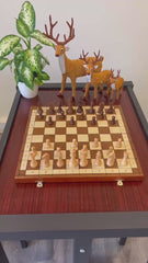 Thermoprint Lettering 40cm Magnetic Large Beech Wooden Timber Oak Chess Set