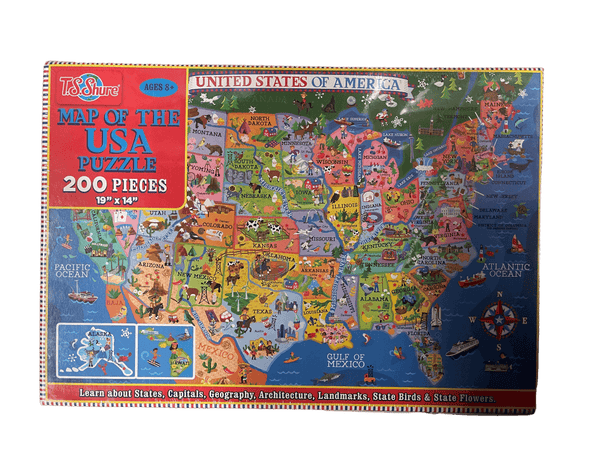 200PCS Puzzle Jigsaw Map of USA Child Adult 19''x14'' 48*35.5cm AU Stock - auloves