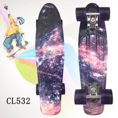 22'' 56cm Dreamy Galaxy New Beginners Cruiser Skateboard Complete Sets - auloves