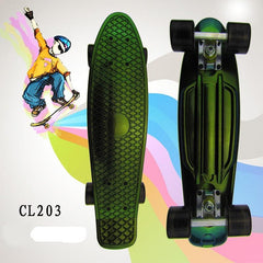 22'' 56cm Green New Beginners Cruiser Skateboard Complete Sets - auloves