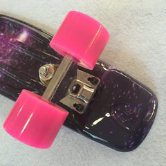 22'' 56cm Pink Galaxy New Beginners Cruiser Skateboard Complete Sets - auloves