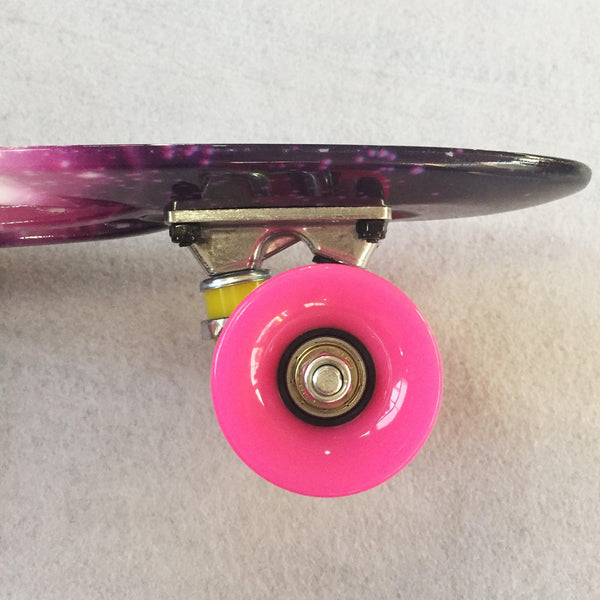 22'' 56cm Pink Galaxy New Beginners Cruiser Skateboard Complete Sets - auloves