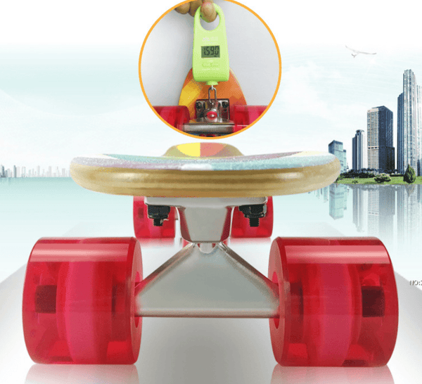 22'' 57cm Four Seasons New Beginners Small Fish Cruiser Skateboard Complete Sets Light Up Wheels