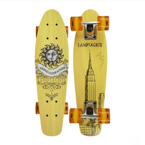 22'' 57cm Summer New Beginners Maple Cruiser Skateboard Complete Sets Light Up Wheels - auloves