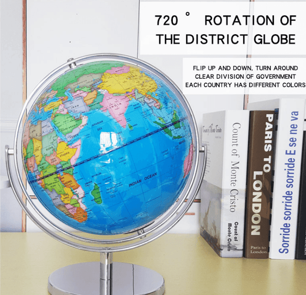 25cm 720 Dregee Rotating Globes Earth - auloves
