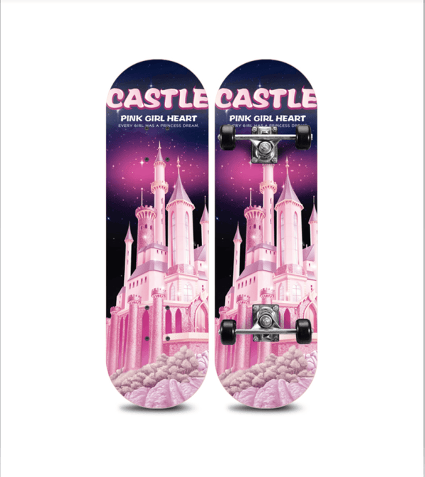 28'' 70CM Castle NEW Sealed Kids Skateboard Light Up Wheels - auloves