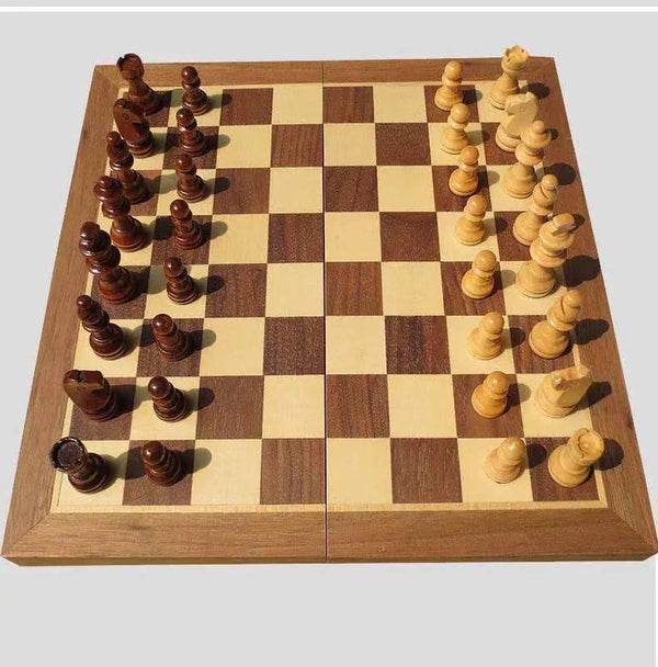 30*30cm Magnetic Large Wooden Timber Oak Chess Set AU Stock - auloves