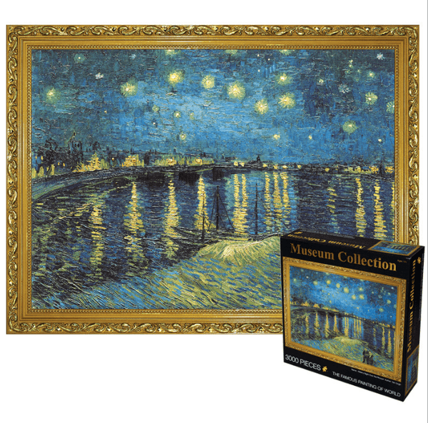 3000PCS Puzzle/Jigsaw Starry Night Over the Rhone Cardboard - auloves