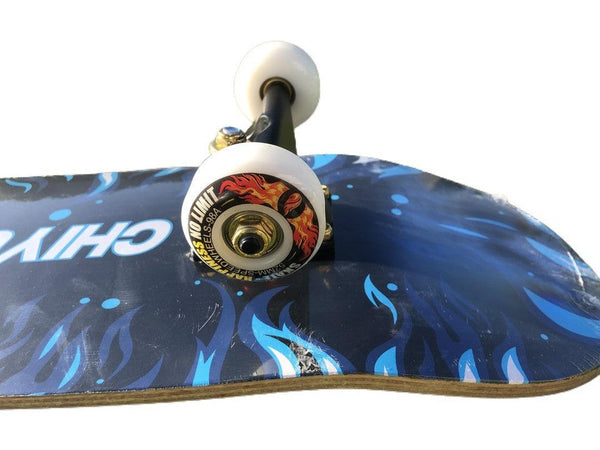 31'' 80CM Blue Fire Colourful Grip NEW Sealed Skateboard Professional Tyre Wheels - auloves