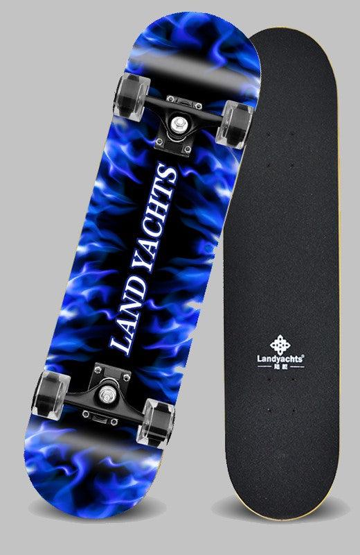 31'' 80CM Blue Fire II NEW Sealed Kids Skateboard Light Up Wheels - auloves