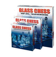 35*35cm/25*25cm Glass Chess Set Frosted Elegant Crystal AU STOCK - auloves