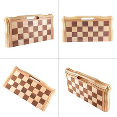 38cm Wooden Chess Set Foldable Board Magnetic Gift Timber Oak - auloves