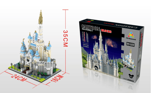 Cartoon Castle 3D DIY Model Building Blocks Micro Diamond Bricks AU STOCK - auloves