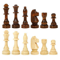 Deluxe 39*39*2.5cm Large Chess Set Walnut Wooden Timber Oak Folding Chessboard - auloves