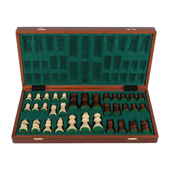 Deluxe 47*47*2.6cm Large Chess Set Walnut Wooden Timber Oak Folding Chessboard - auloves