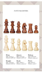 Deluxe 47*47*2.6cm Large Chess Set Walnut Wooden Timber Oak Folding Chessboard - auloves