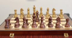 Deluxe 52*52cm Super Large Chess Set Walnut Wooden Timber Oak Folding Chessboard Matt Pieces - auloves