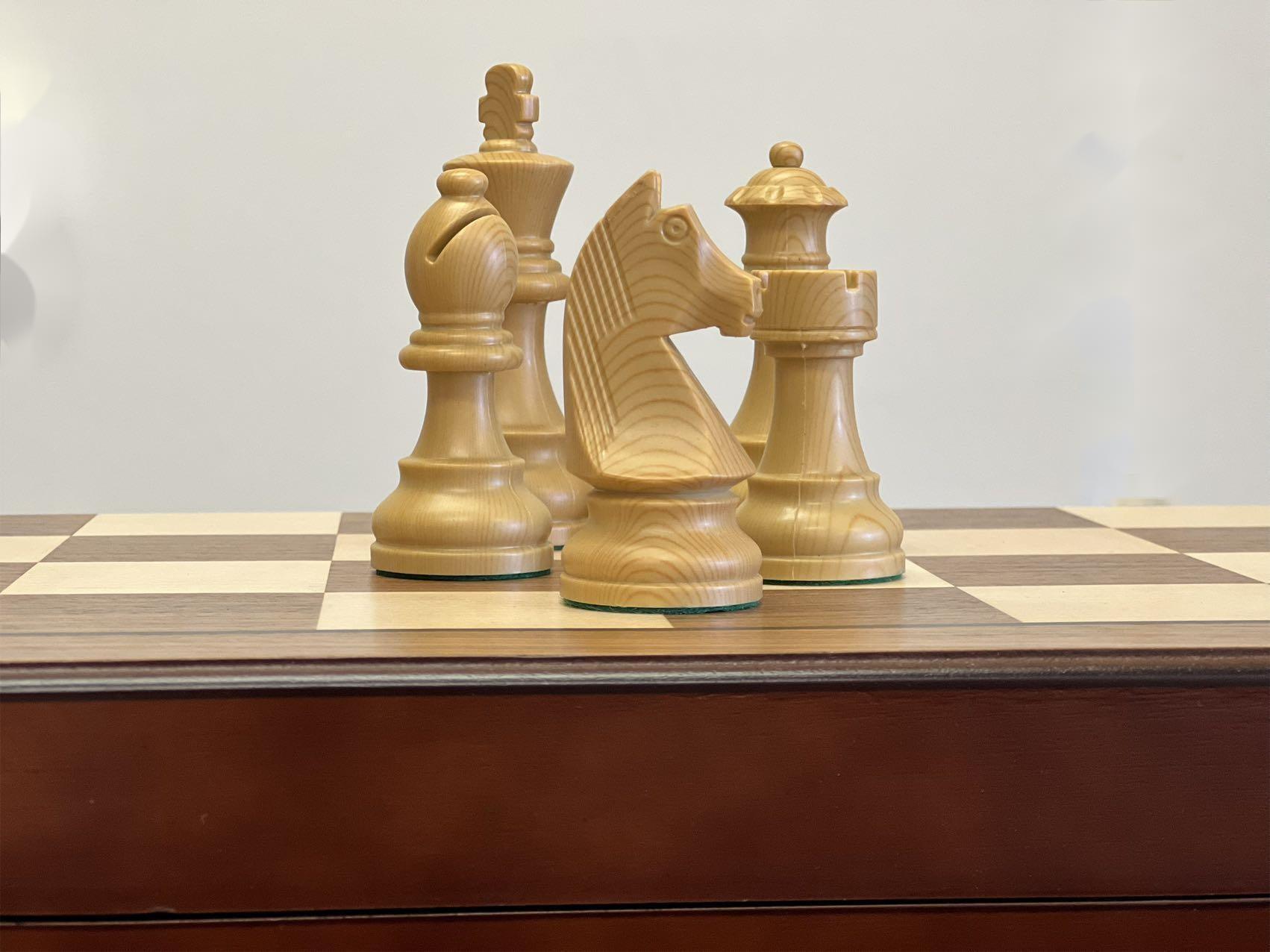Deluxe 52*52cm Super Large Chess Set Walnut Wooden Timber Oak Folding ...