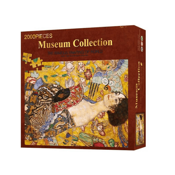 Lady with Fan Gustav Klimt 2000PCS Puzzle Jigsaw - auloves