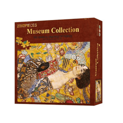 Lady with Fan Gustav Klimt 2000PCS Puzzle Jigsaw - auloves