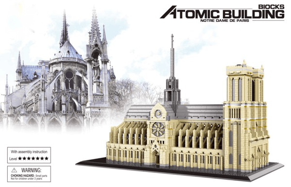 Notre Dame de Paris 3D DIY Model Premium Building Blocks Micro Diamond Bricks - auloves