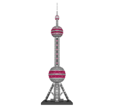 Oriental Pearl Tower 3D DIY Model Building Blocks Micro - auloves