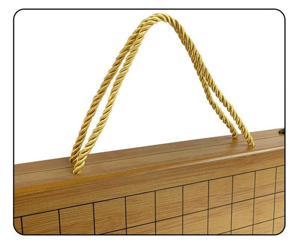 Portable Wooden Timber Weiqi/Go/Baduk Game Set Folding Board Game Gift 47*44*2.5cm - auloves