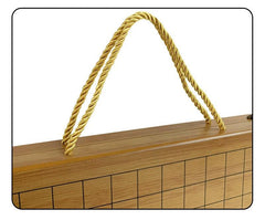 Portable Wooden Timber Weiqi/Go/Baduk Game Set Folding Board Game Gift 47*44*2.5cm - auloves