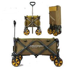 Qomolangma Superior Foldable Camp Wagon Collapsible khaki - auloves