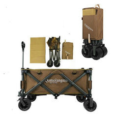 Qomolangma Superior Foldable Camp Wagon Collapsible khaki - auloves